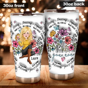 God Says You Are Faith Bible Verse - Personalized Tumbler