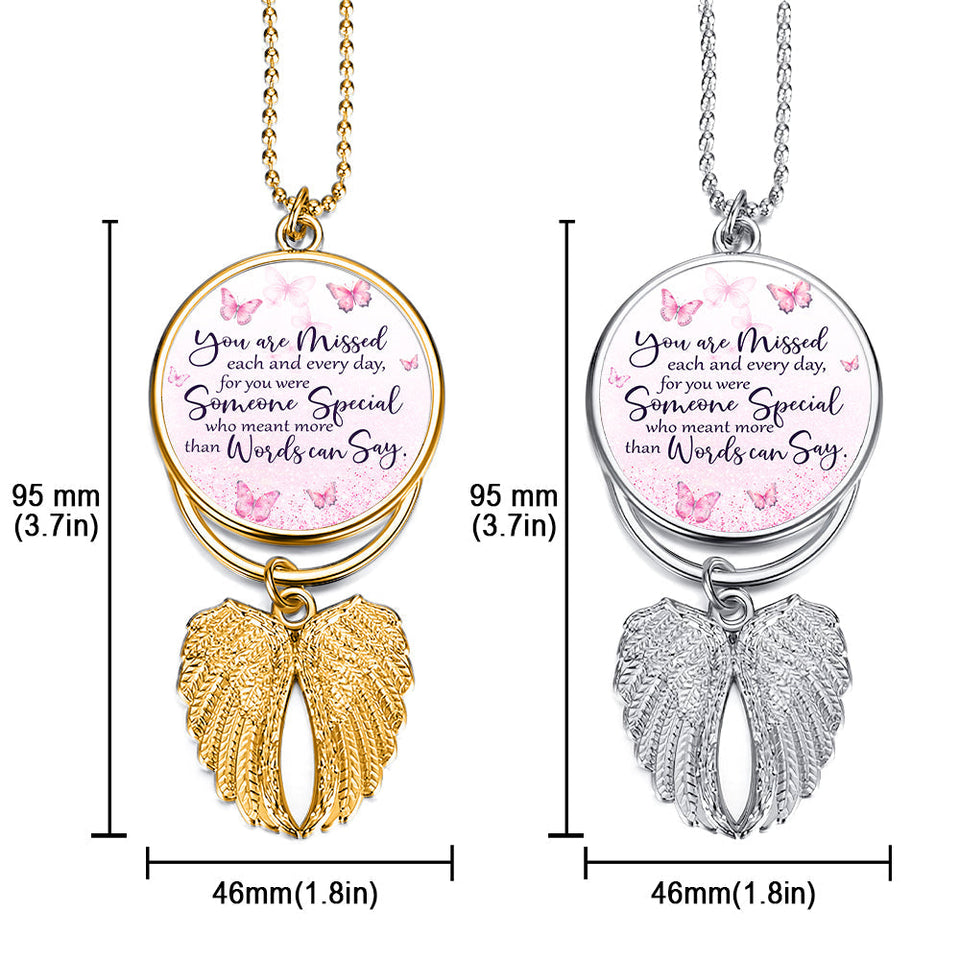 You Are Missed Each And Everyday - Personalized Memorial Wings Ornament