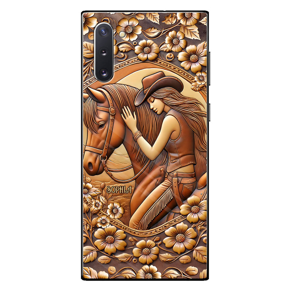 A Girl And Her Horse - Personalized Horse Phone Case