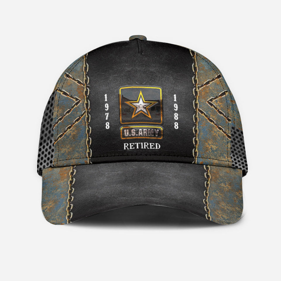 Retired Veteran American Pride - Personalized Veteran Classic Cap