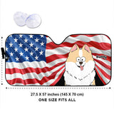 Funny Dog 4th Of July - Personalized Dog Car Sunshade