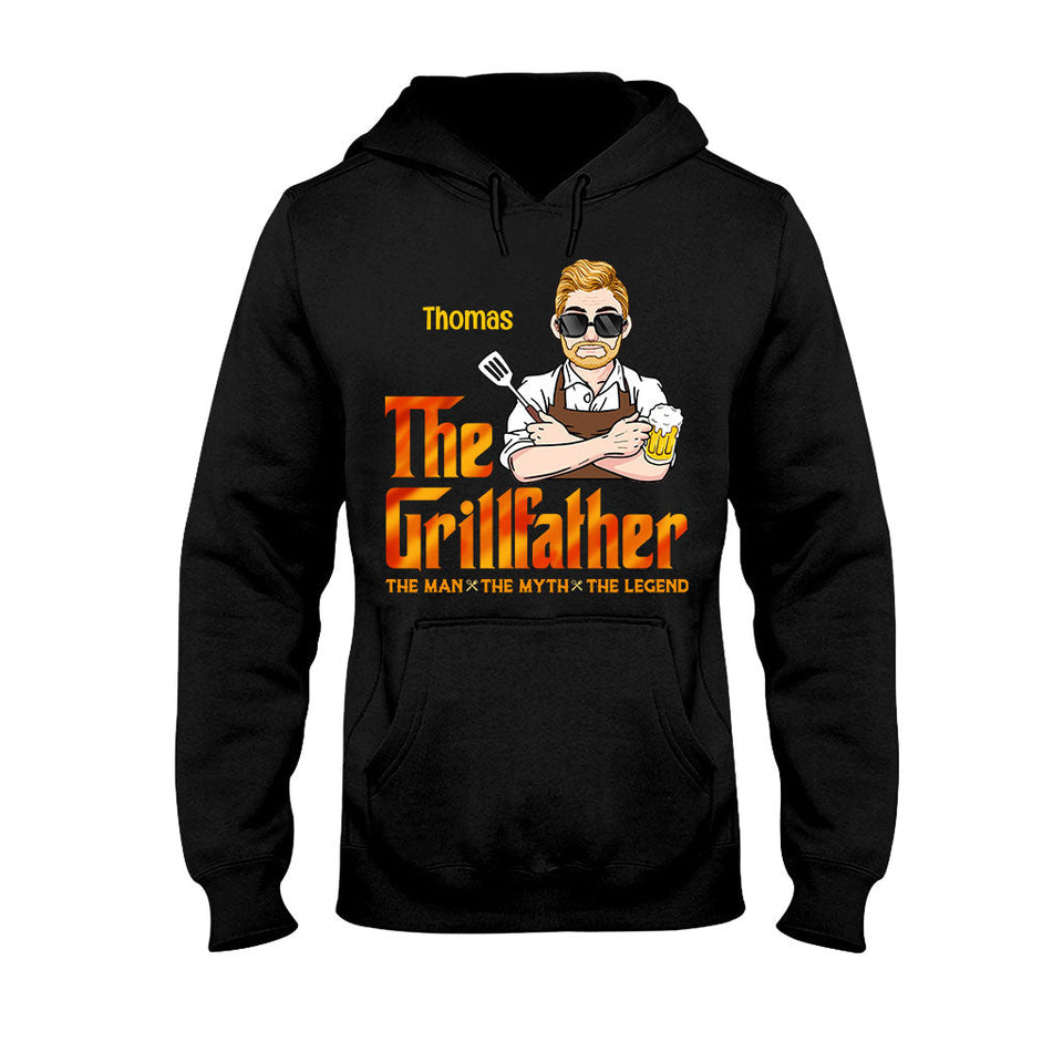 The Grillfather - Personalized Grilling T-shirt And Hoodie
