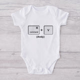 Copy Paste Like Father Like Son Daughter Funny - Personalized Father T-shirt And Baby Onesie