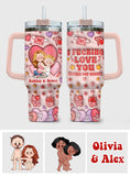 I Love You - Personalized Couple Tumbler With Handle