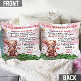 Bear Grandson Granddaughter - Personalized Grandma Throw Pillow