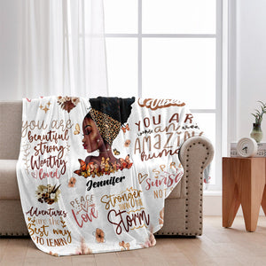 I Decided My Vibe - Personalized African American Blanket