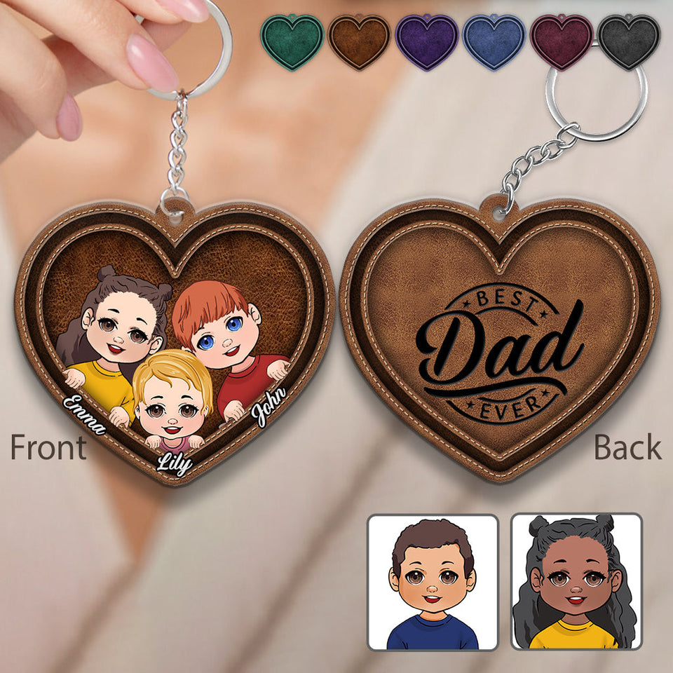 Best Dad/ Grandpa/ Papa... Ever - Personalized Father Keychain