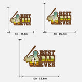 Best Dad Ever Baseball Dad - Personalized Baseball 2 Layered Wood Sign / Wood Plaque