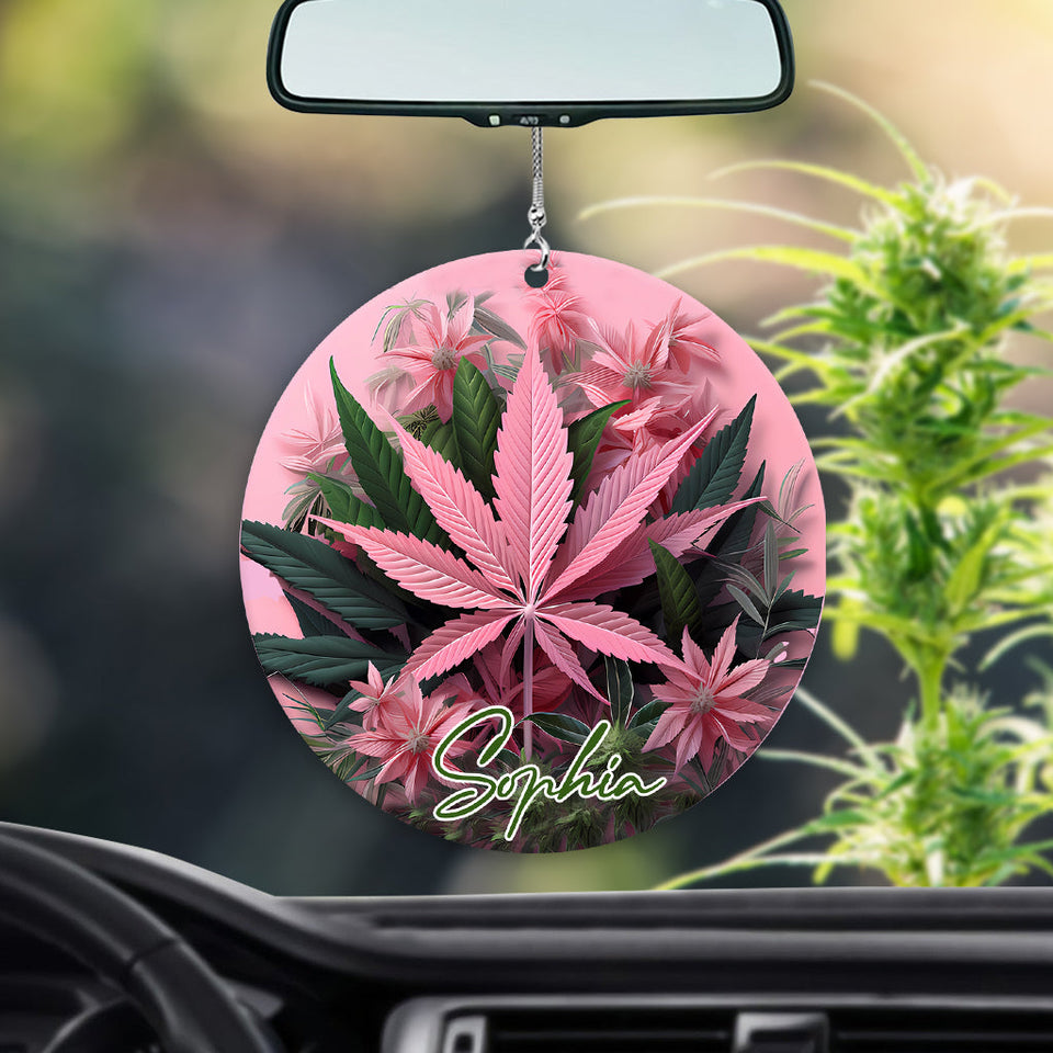Pink In My Area - Personalized Weed Car Ornament