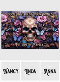 Welcome Come In & Rest Your Bones - Personalized Skull Doormat