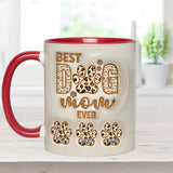 Best Dog Mama Ever - Personalized Dog Accent Mug
