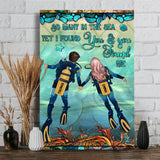 You & Me And The Sea - Personalized Scuba Diving Canvas And Poster