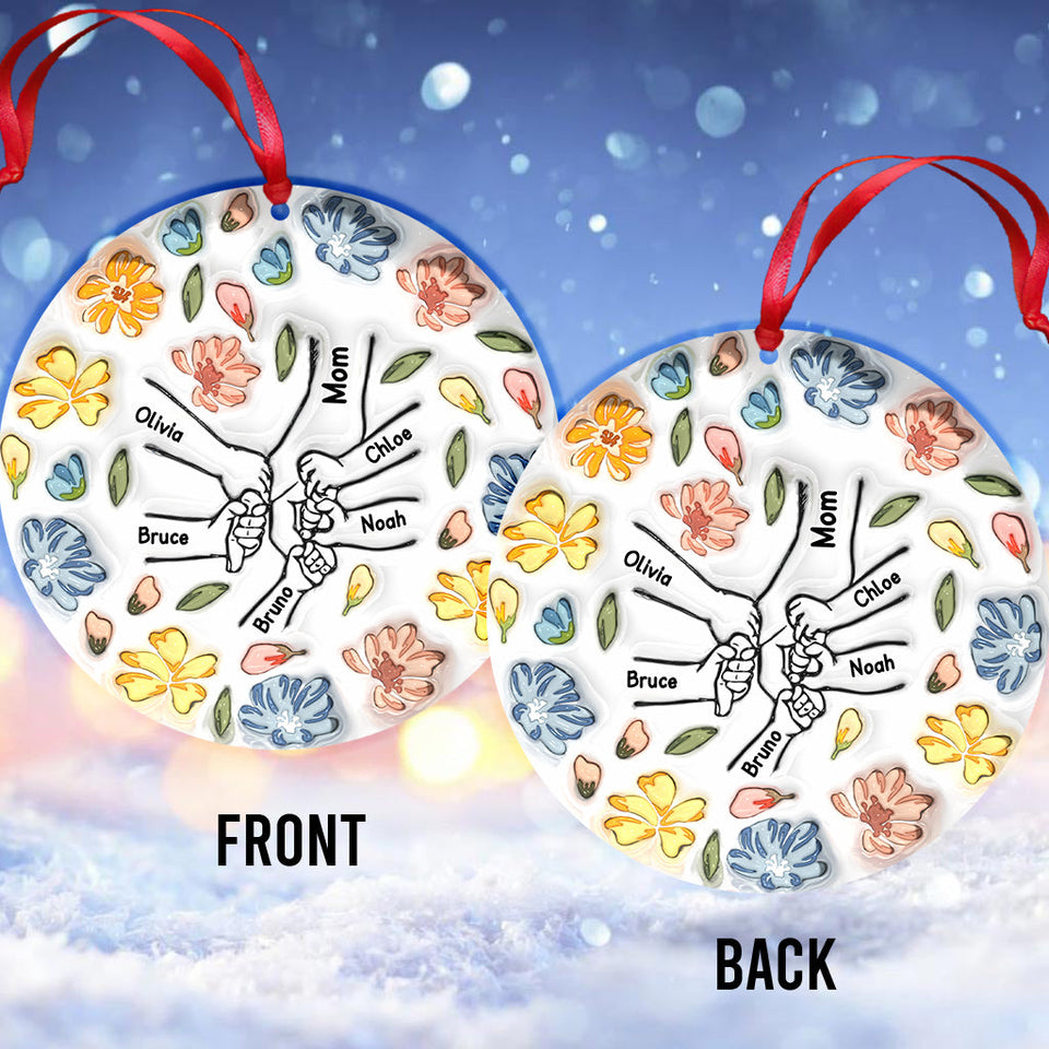 Hand Holding Love - Personalized Mother Ornament
