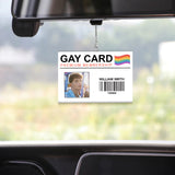 Premium Lifetime Membership Gay Card - Personalized LGBT Support Car Ornament