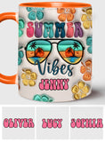 Summer Vibes Inflated - Personalized Sea Lover Accent Mug