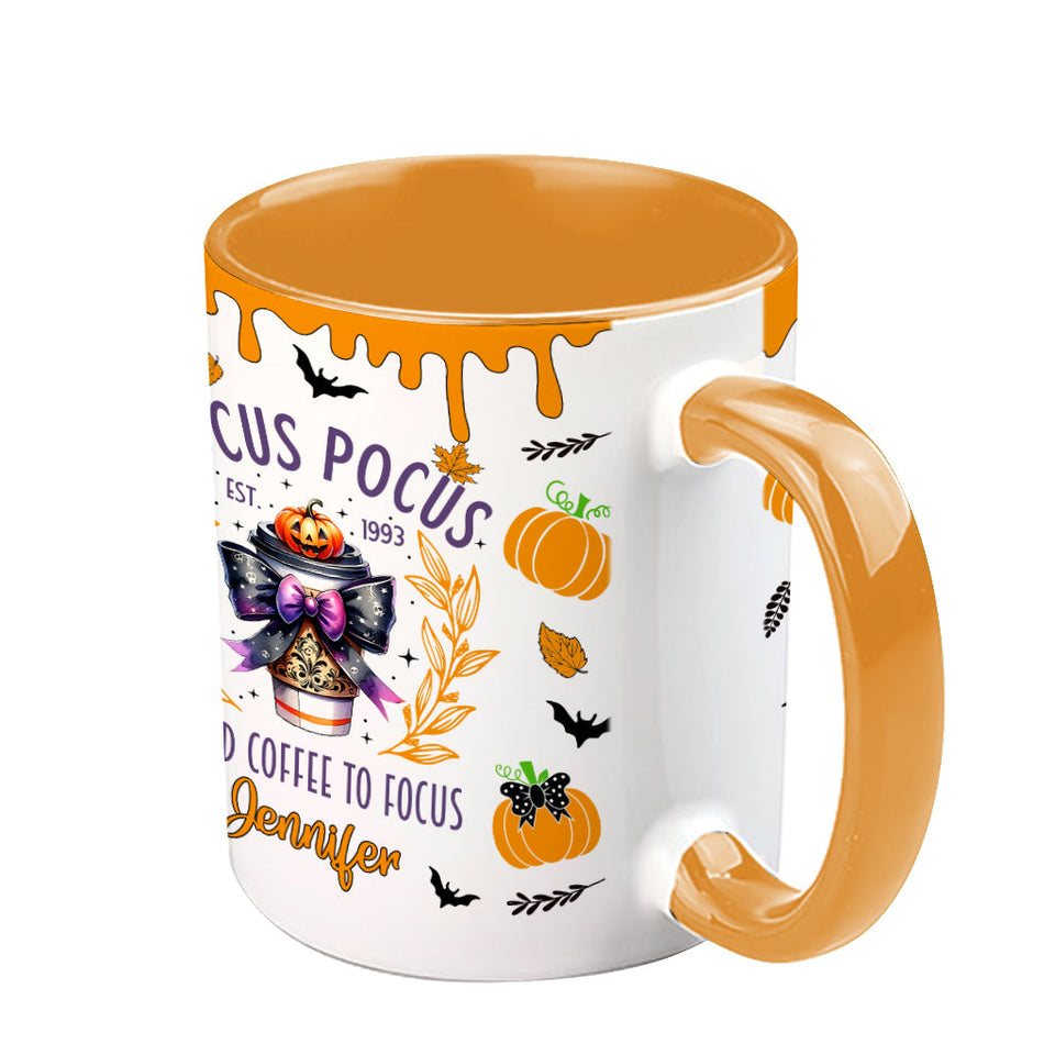 I Need Coffee - Personalized Witch Accent Mug
