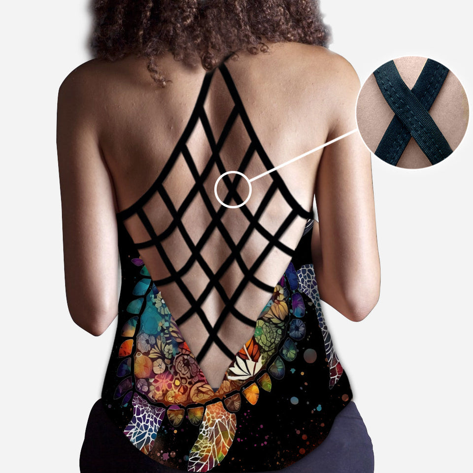 Salty Lil Beach - Personalized Turtle Cross Tank Top