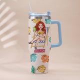 Summer Vibes - Personalized Sea Lover Tumbler With Handle