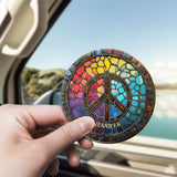 Hippie Soul - Personalized Hippie Shaped Car Visor Clip