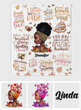 I Decided My Vibe - Personalized African American Blanket