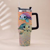 Cute Turtles - Personalized Turtle Tumbler With Handle