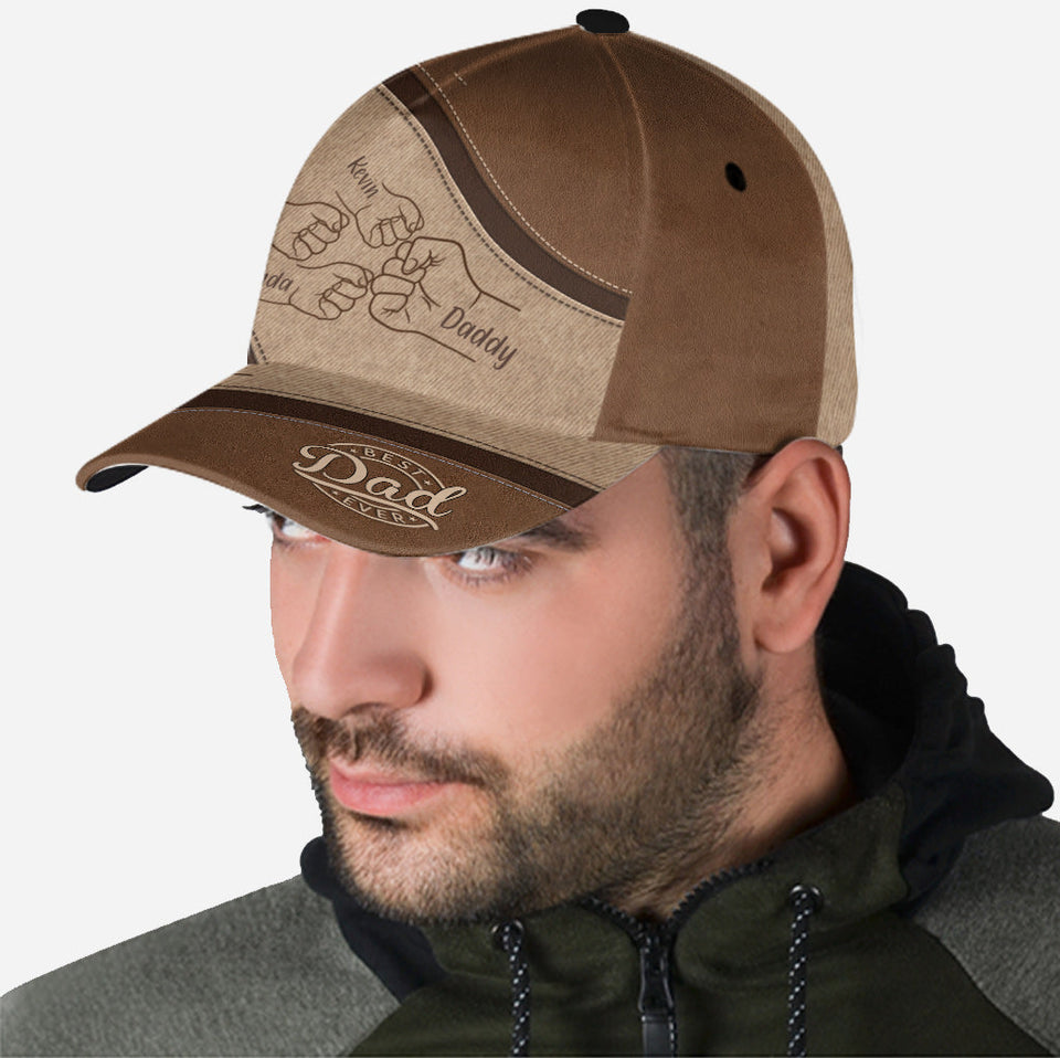 Best Dad Ever Fist Bump - Personalized Father Classic Cap