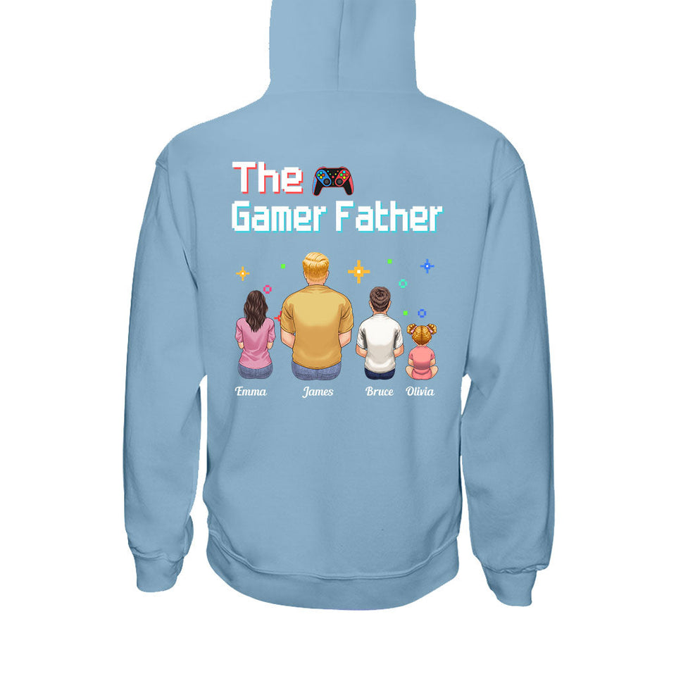 The Gamer Dad Gaming Father Any Title - Personalized Video Game T-shirt and Hoodie