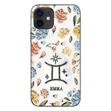 Floral Zodiac Sign - Personalized Horoscope Phone Case