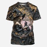 A Witch And Her Black Cat It's A Beautiful Thing - Personalized Witch All Over Shirt