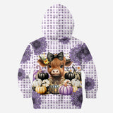 Cute Baby Highland Cow Fall Pumpkins - Personalized All Over Shirt