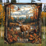 Vintage Hunting Forest - Personalized Hunting Blanket