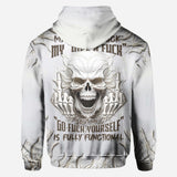 Sarcasm White Skull - Personalized Skull All Over Shirt