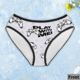 Play With Me - Personalized Video Game Lace Border Women Briefs And Men’s Boxer Briefs
