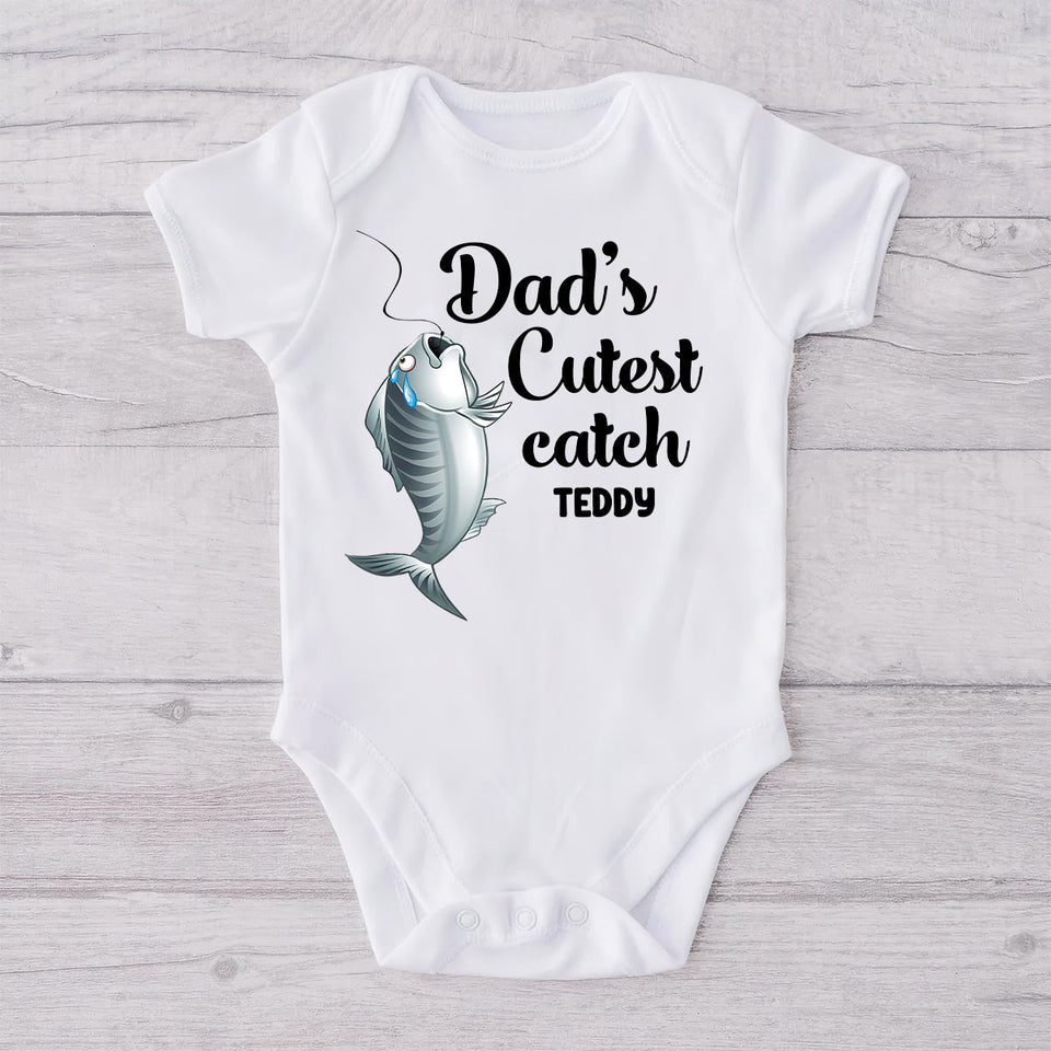 Reel Cool Dad - Personalized Fishing T-shirt And Baby Onesie
