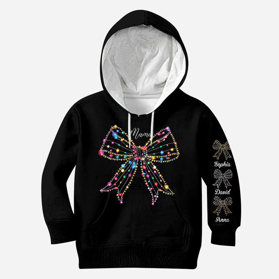 Christmas Light Coquette Bow - Personalized Mother All Over Shirt