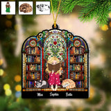 Just A Girl Who Loves Books - Personalized Book Custom Shaped Ornament