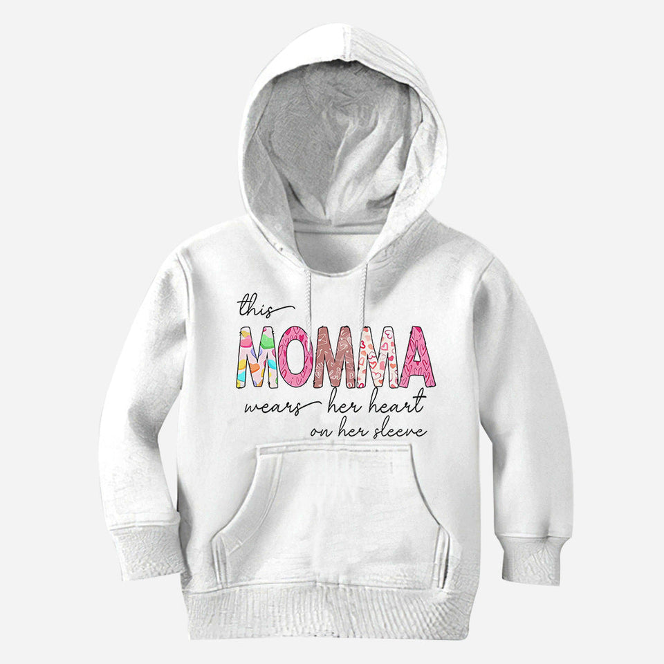This Grandma Wears Her Heart On Her Sleeve - Personalized Grandma All Over Shirt