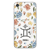 Floral Zodiac Sign - Personalized Horoscope Phone Case