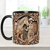 A Girl And Her Horse - Personalized Horse Accent Mug