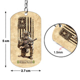US Military World Tour - Personalized Veteran Stainless Steel Keychain