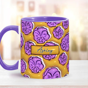 Birth Month Flower - Personalized Birthday Accent Mug