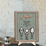 Thanks For Not Swallowing Funny - Personalized Mother 2 Layered Wood Sign / Wood Plaque