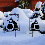 Witch Property Trespassers Will Be Used As Ingredients - Personalized Witch Metal Garden Art