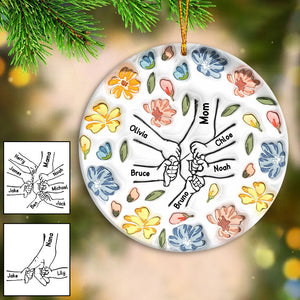 Hand Holding Love - Personalized Mother Ornament