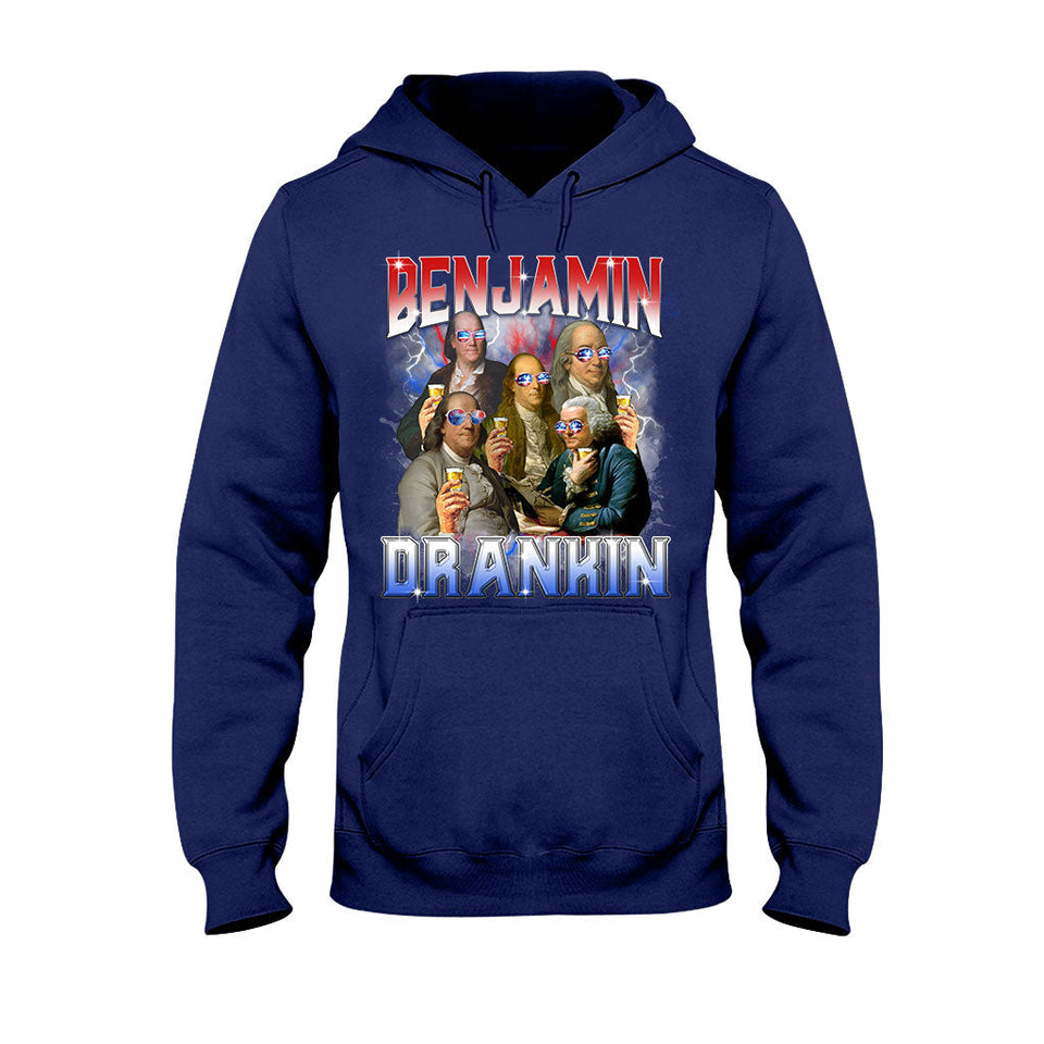 Benjamin Drankin Bootleg Rap Vintage Style - Patriot T-shirt And Hoodie