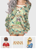 I'm Sleeping With The Dungeon Master - Personalized RPG Off Shoulder Long Sleeve Dress
