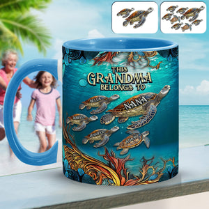 This Grandma Belongs To - Personalized Grandma Accent Mug