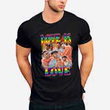 Love Is Love Bootleg Rainbow - Personalized LGBT Support T-shirt And Hoodie