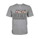 Vintage Checkered Mama Dada Mini Grandma Grandpa - Personalized Mother T-shirt And Hoodie