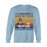 I Like Beer And My Dogs - Personalized Dog T-shirt And Hoodie